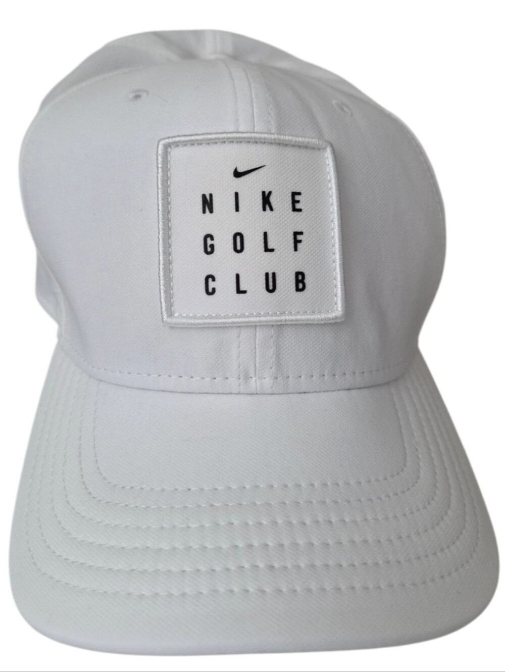 nike golf club hat cap white swoosh patch dad hat baseball adjustable strapback